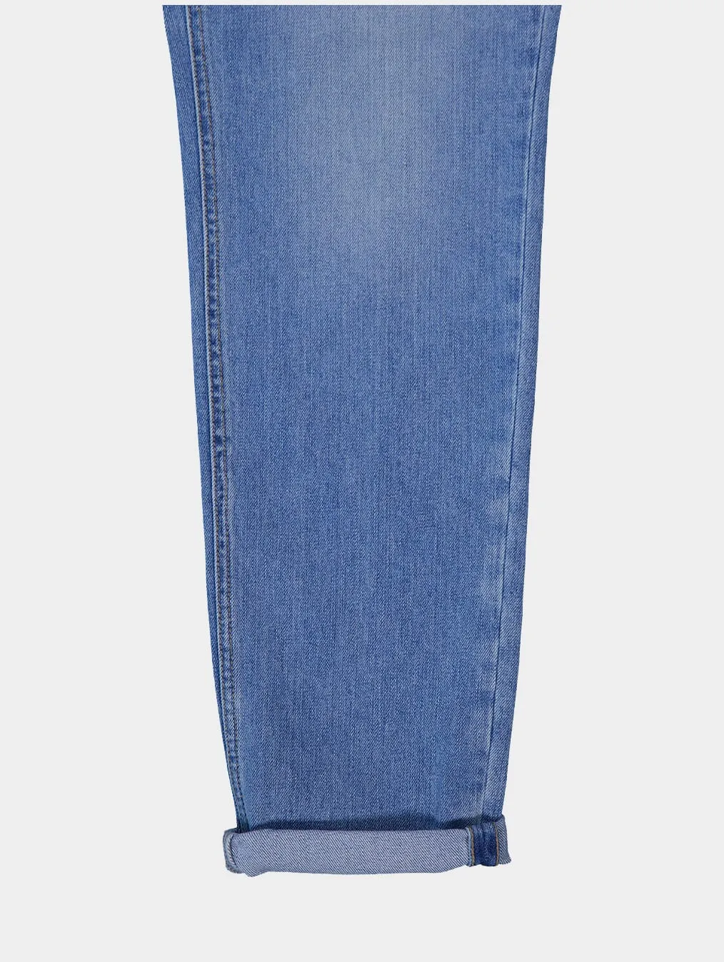 Straight-Leg Blue Cotton Jeans