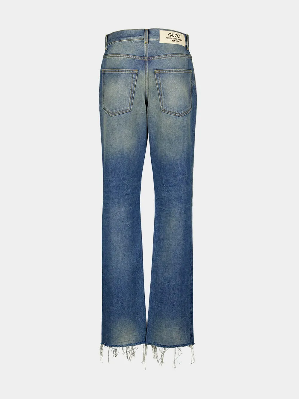 Straight-Leg Washed Jeans