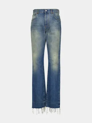 Straight-Leg Washed Jeans Bottoms Mens - cheap mens shorts online
