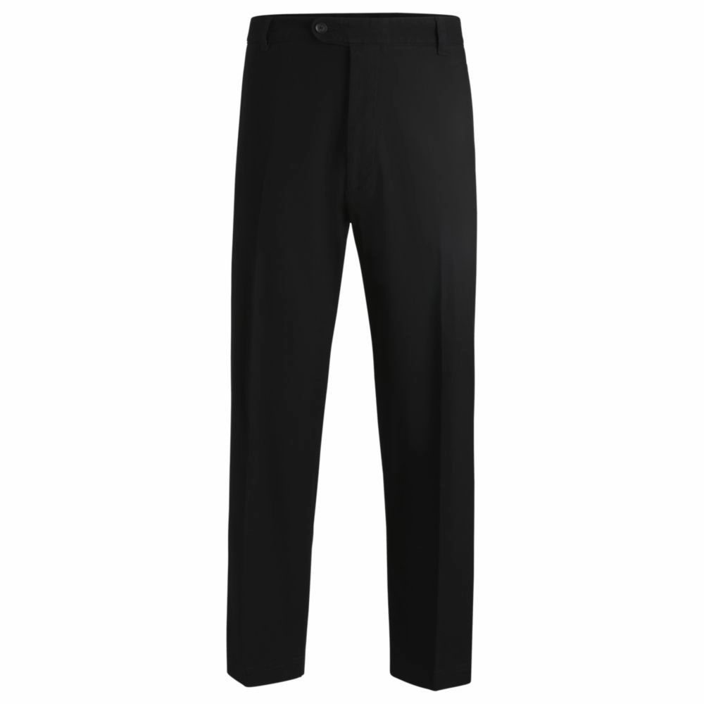 Straight-fit trousers in stretch-cotton dobby