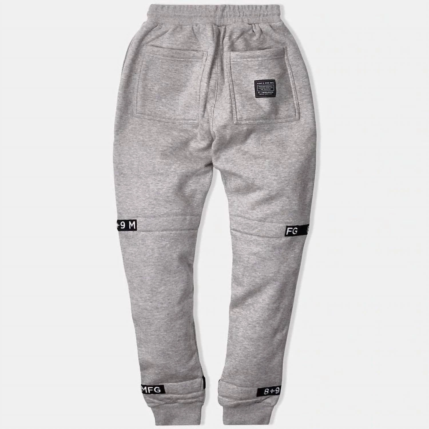 Strapped Up Fleece Sweatpants In Grey