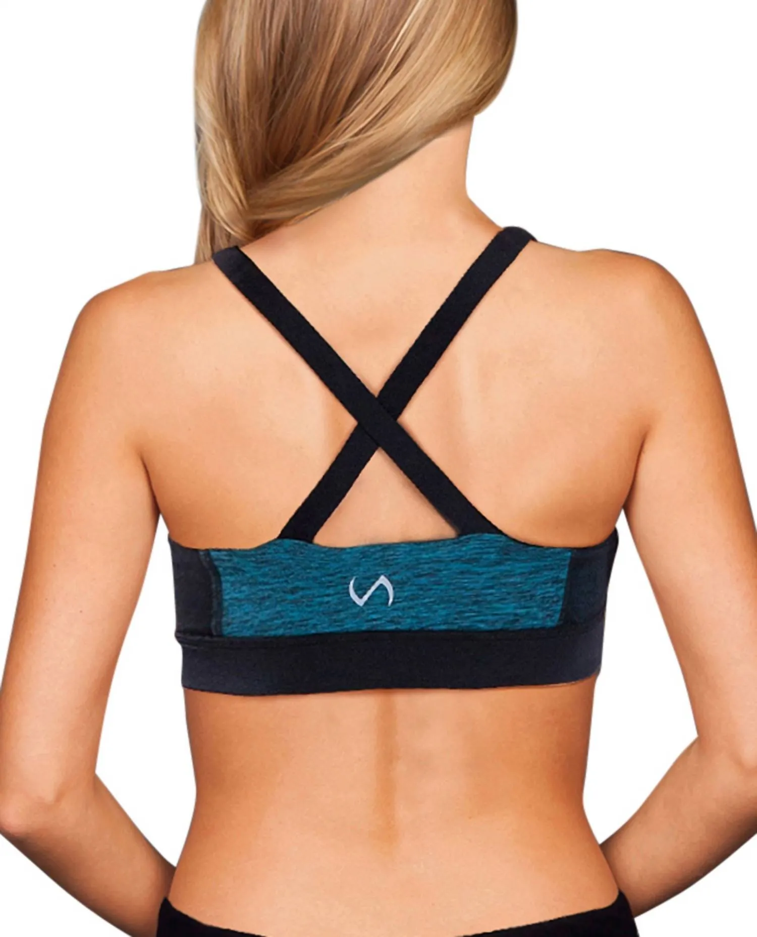 Strappy Devant Low Impact Bra In Jade