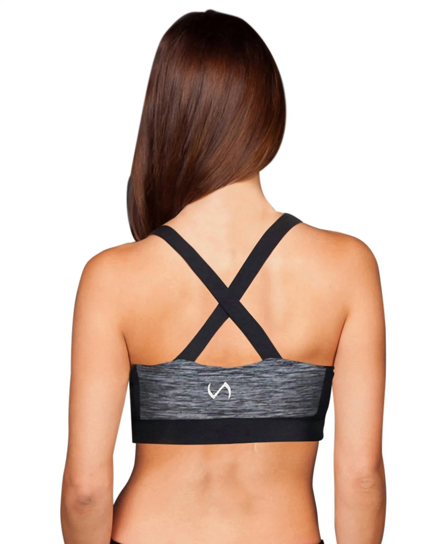 Strappy Devant Low Impact Bra In Stone