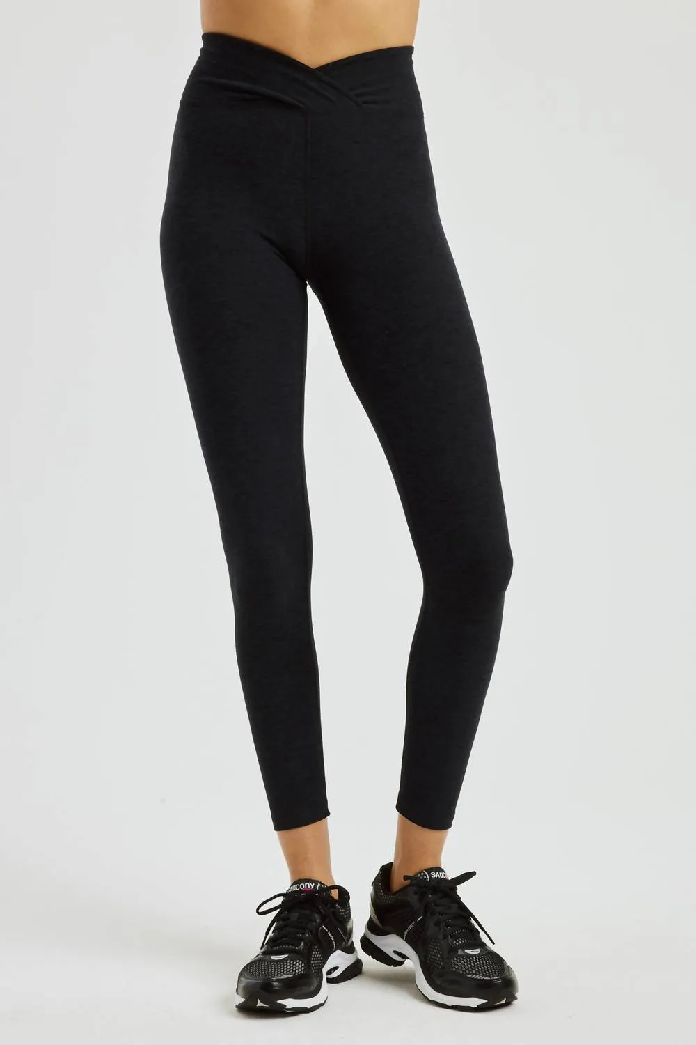 Stretch Veronica Legging In Heather Black Activewear Womens - yoga pants clearance