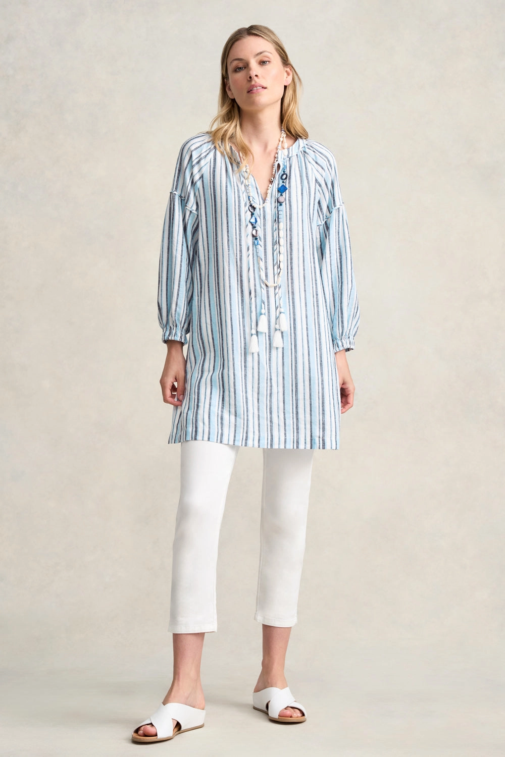 Stripe Kaftan - Blue Multi Stripe