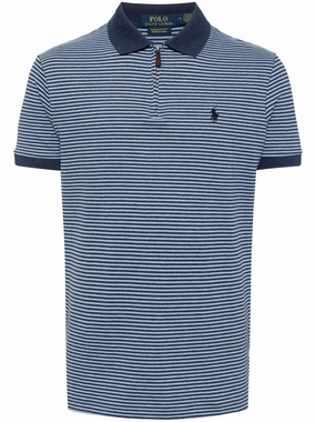 Striped Cotton-Blend Polo discount mens shirts