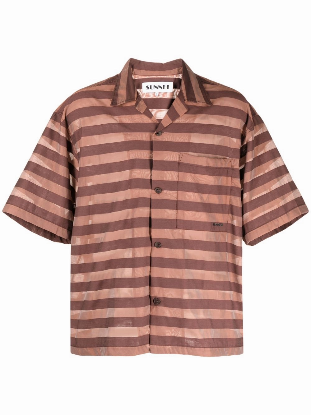 Striped Cotton-Blend Shirt mens polos clearance