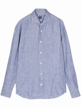 Striped Linen Shirt mens polos clearance