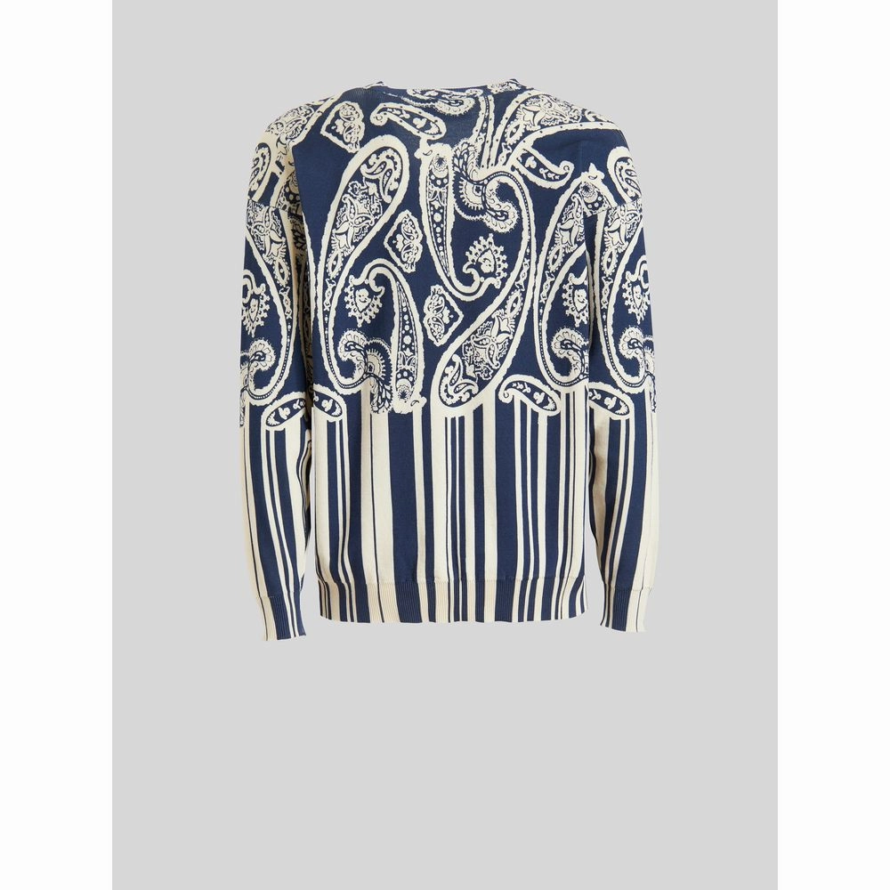 Striped Paisley Cotton Jumper