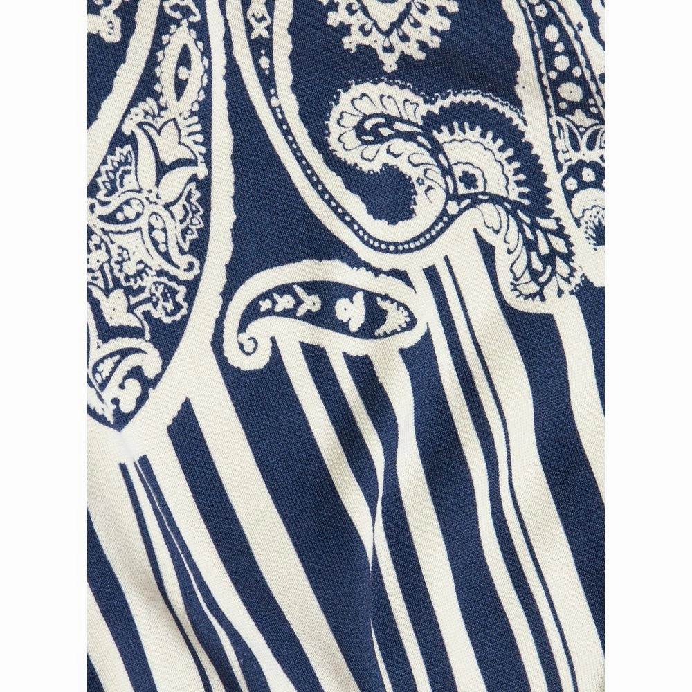 Striped Paisley Cotton Jumper