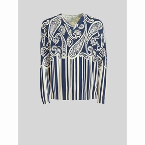 Striped Paisley Cotton Jumper winter sweaters outlet