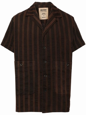 Striped Short Sleeves Shirt mens polos clearance