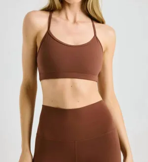 Studio Bralette In Brown Activewear Womens - yoga pants clearance