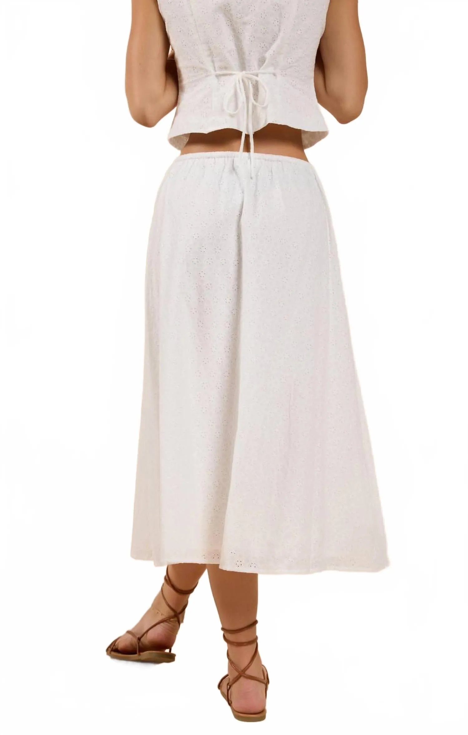Sundream Maxi Skirt In White