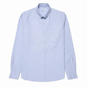 Sunspel L/S Oxford Shirt Light Blue mens tank tops best deals