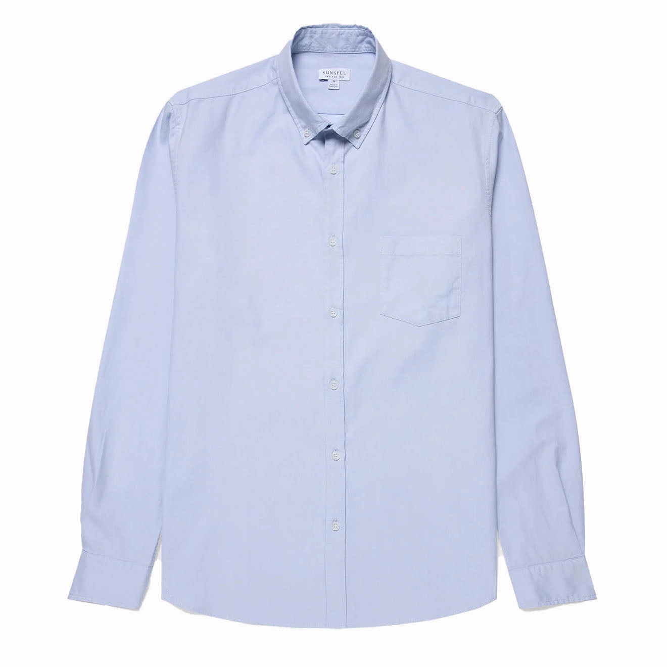 Sunspel L/S Oxford Shirt Light Blue mens tank tops best deals