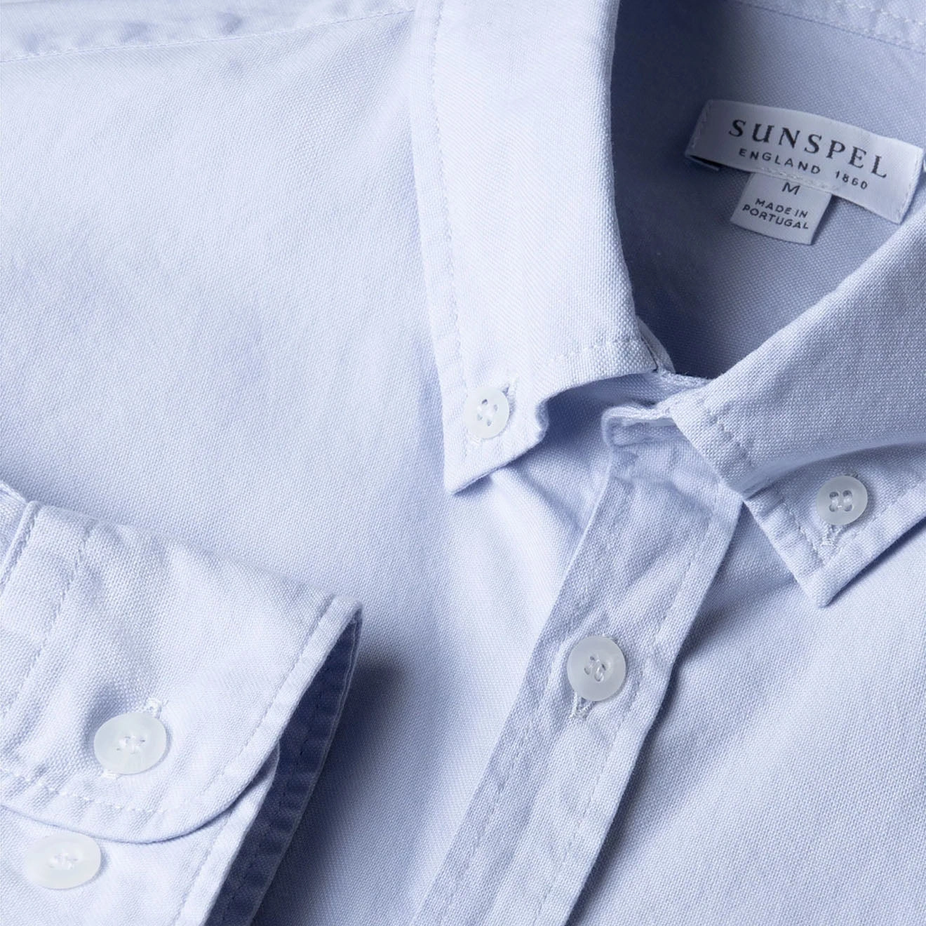 Sunspel L/S Oxford Shirt Light Blue