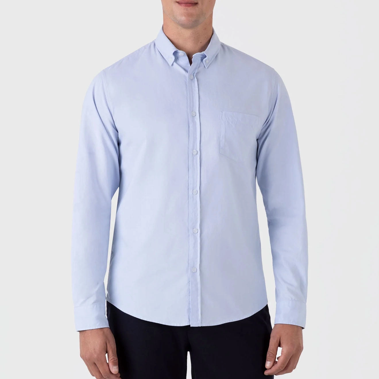 Sunspel L/S Oxford Shirt Light Blue