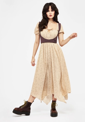 Tabitha Floral Print Chiffon Handkerchief Hem Midaxi Dress Dresses Womens - wedding guest outfits