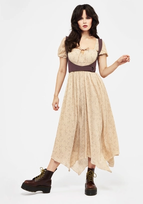 Tabitha Floral Print Chiffon Handkerchief Hem Midaxi Dress Dresses Womens - beach dresses cheap