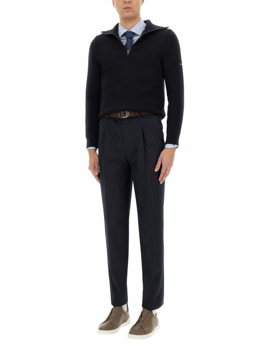 Tailored Black Straight Leg Pants