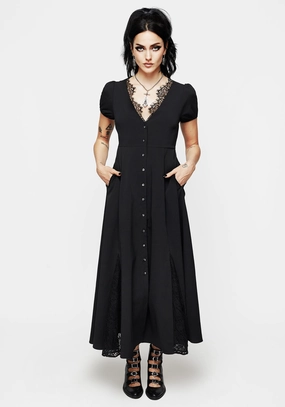 Taissa Floral Lace Button Up Midaxi Dress Dresses Womens - beach dresses cheap