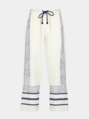 Talilo Off-White Blue Pants Bottoms Mens - cheap mens shorts online