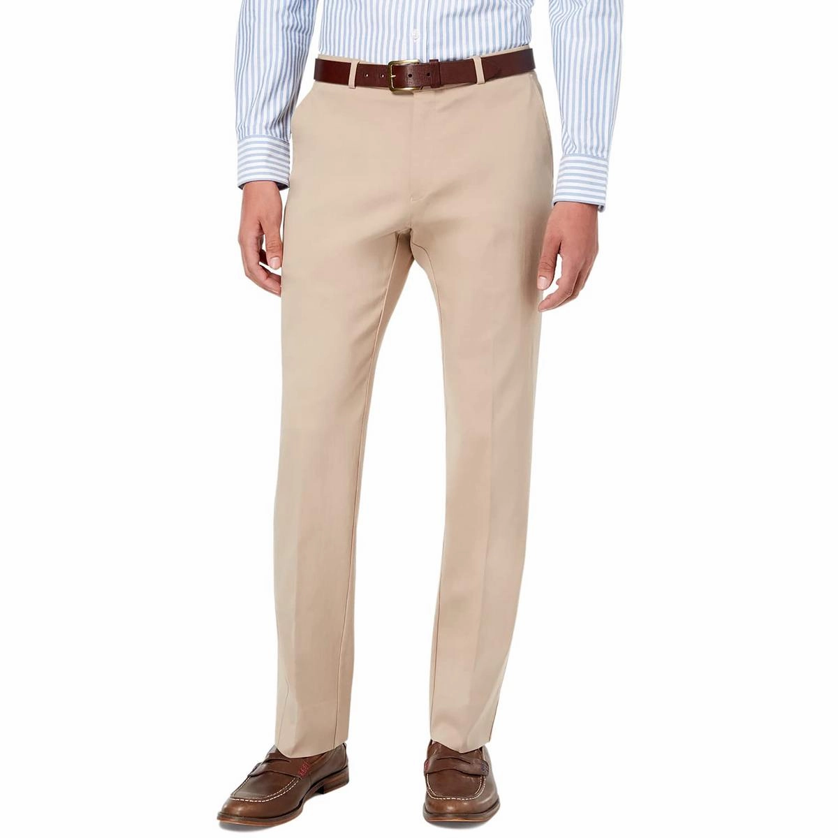 Tate Mens Stretch Rayon Khaki Pants