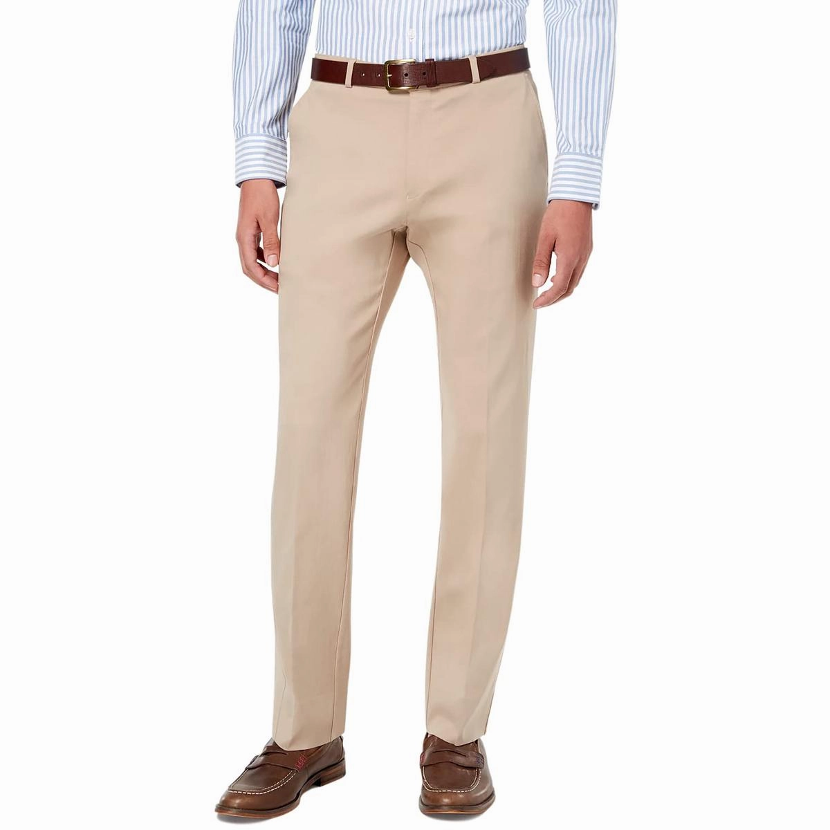 Tate Mens Stretch Rayon Khaki Pants