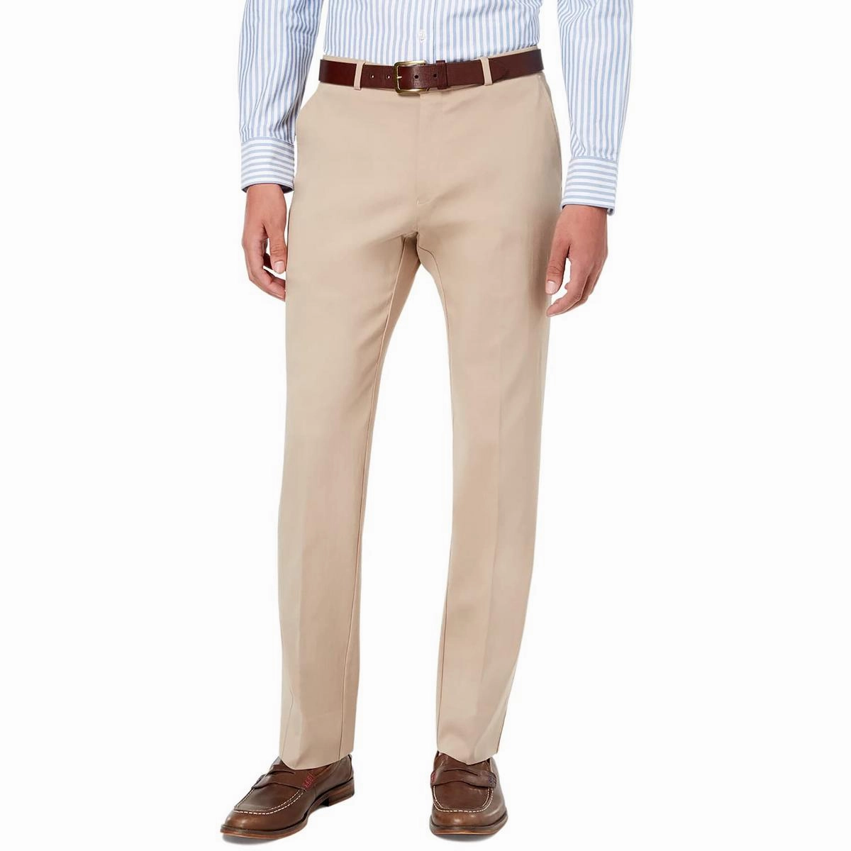 Tate Mens Stretch Rayon Khaki Pants
