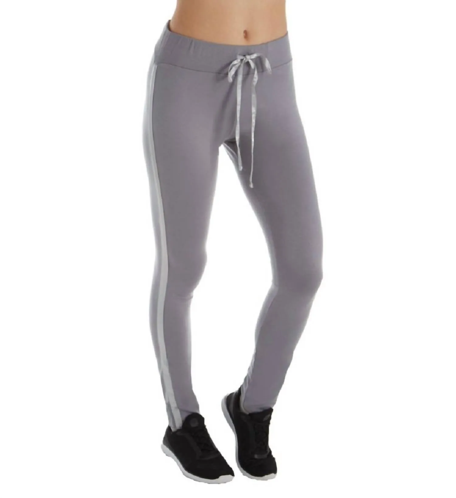 Tatum French Terry Legging Rib Waistband In Dark Silver Activewear Womens - sports bras best price