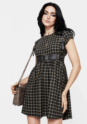 Terra Mini Smock Dress - Olive Dresses Womens - summer dresses discount