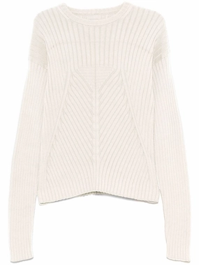 Textured Knit Sweater With Extra-Long Sleeves And Straight Hem designer sweaters outlet