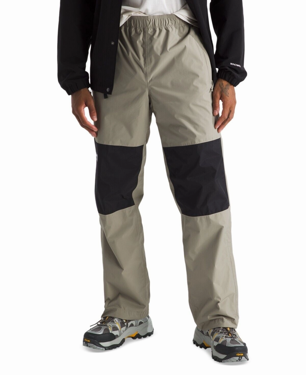 THE NORTH FACE Men's Antora Rain Pant, Clay Grey/TNF Black, X-Large Regular