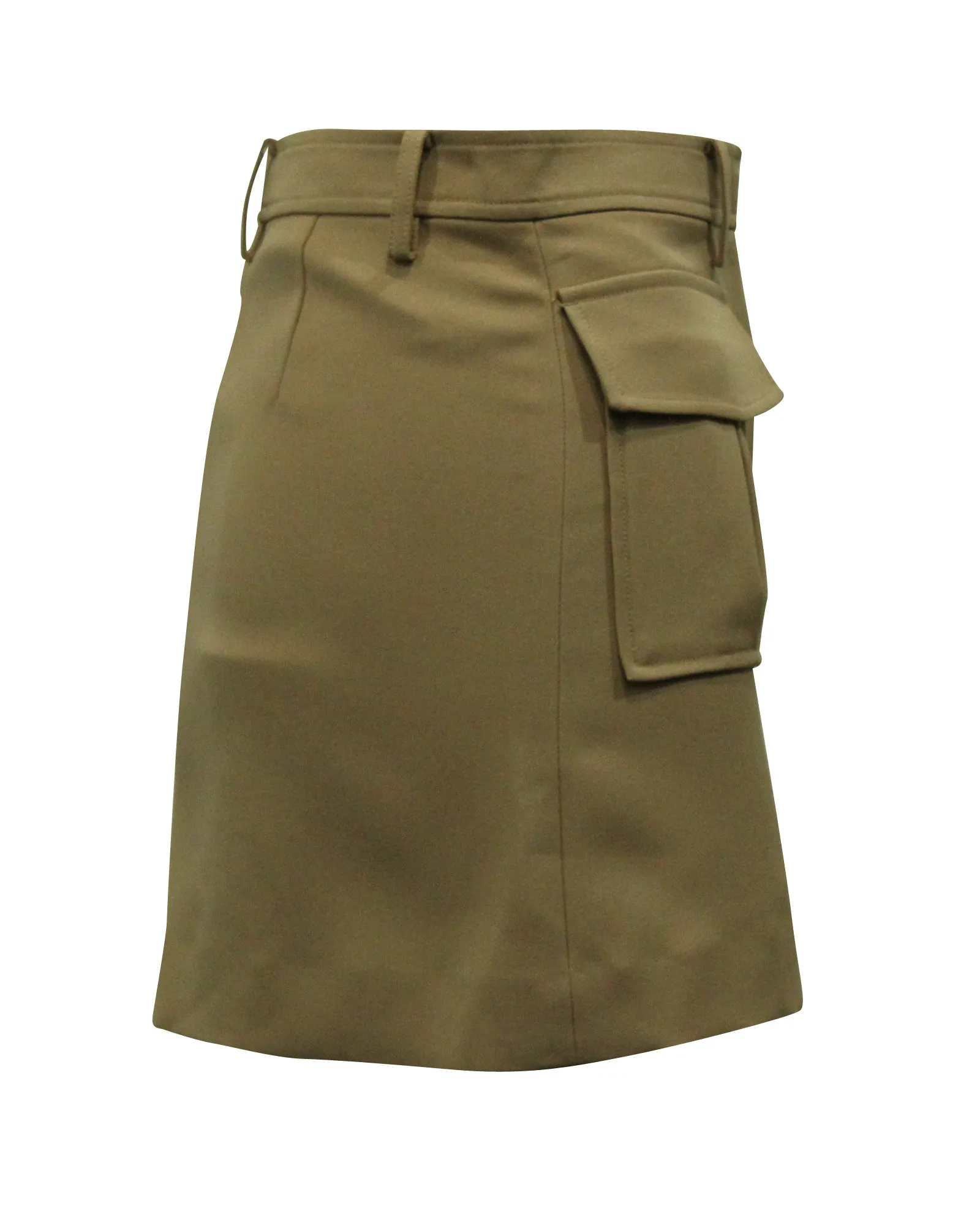 Theory Pocket Mini Skirt in Beige Polyester