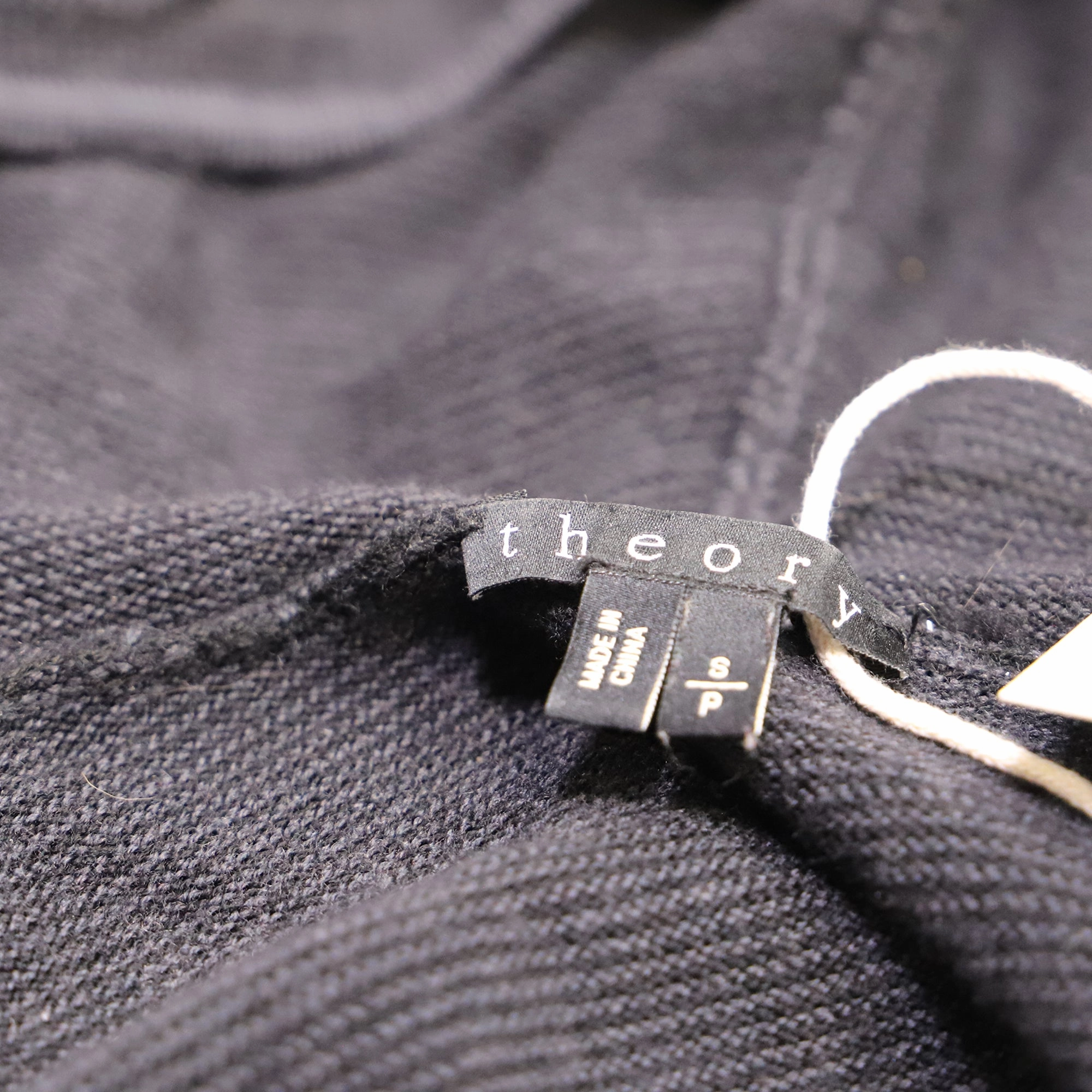 Theory Knitted Zipped Hoodie in Navy Blue Wool