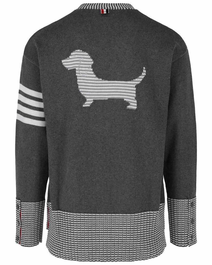 Thom Browne Wool V-Neck Cardigan