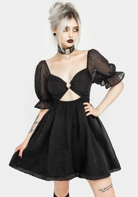 Tiffany Organza Puff Mini Dress Dresses Womens - summer dresses discount