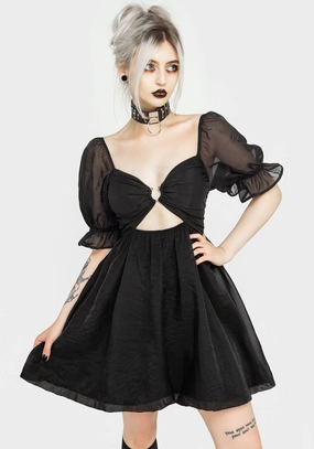 Tiffany Organza Puff Mini Dress Dresses Womens - beach dresses cheap