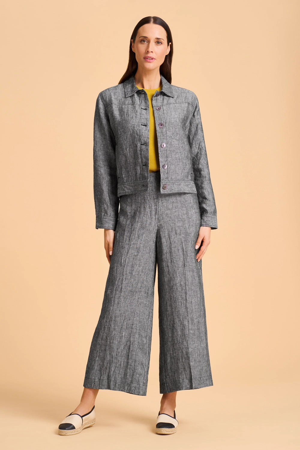 Timeless Linen Jacket - Charcoal
