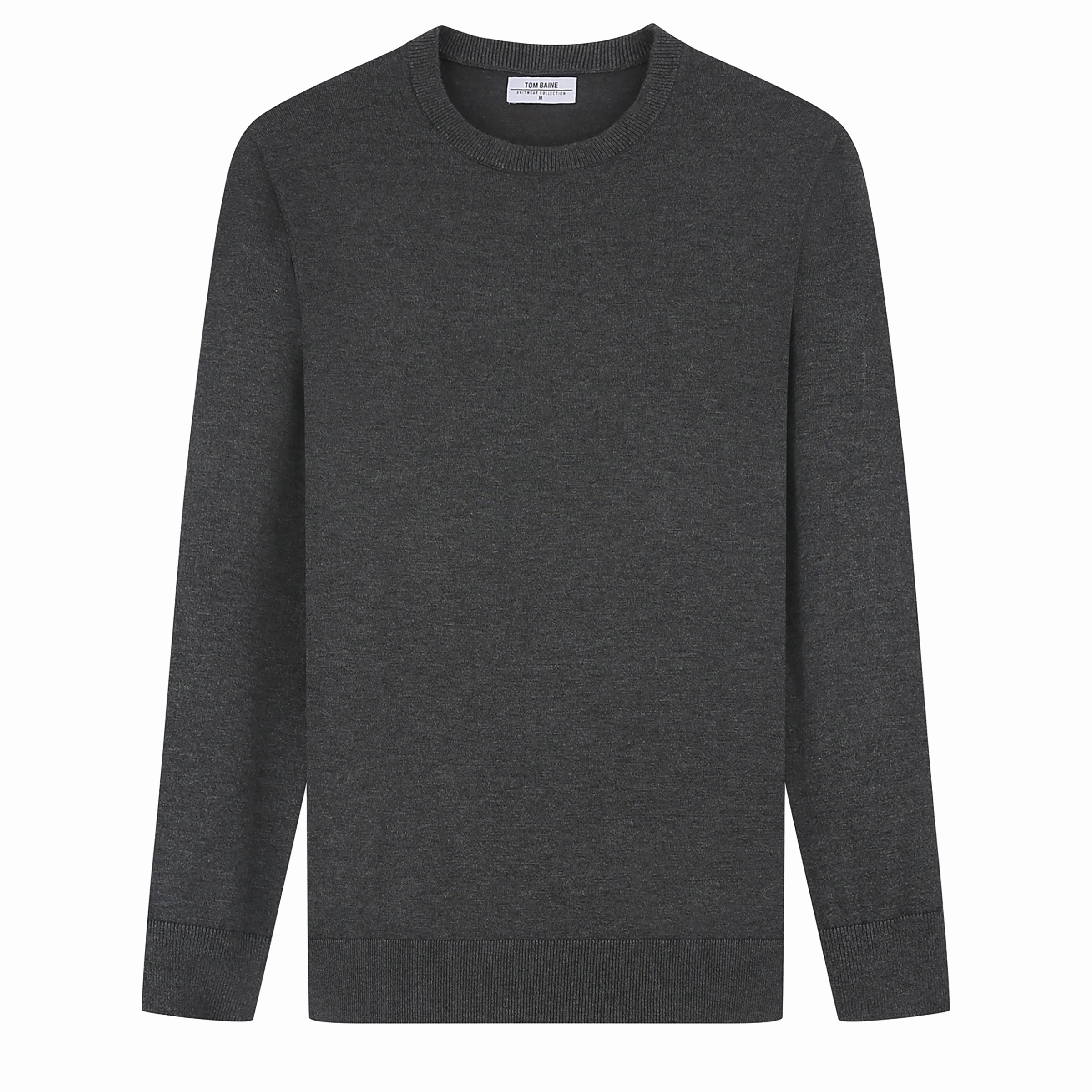 Tom Baine Men's Cashmere Feel Slim Fit Crew Neck Sweater