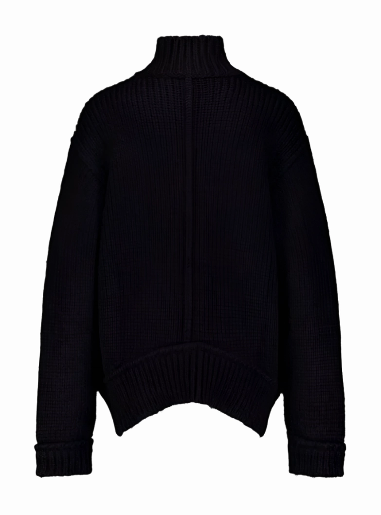 Tom Ford Womens Roll Neck Knitted Wool Sweater In Black