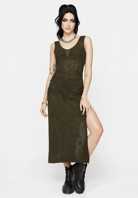 Tulip Jacquard Knit Cami Maxi Dress Dresses Womens - wedding guest outfits