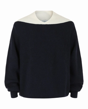 Two-Tone Knit Sweater cashmere sweaters sale