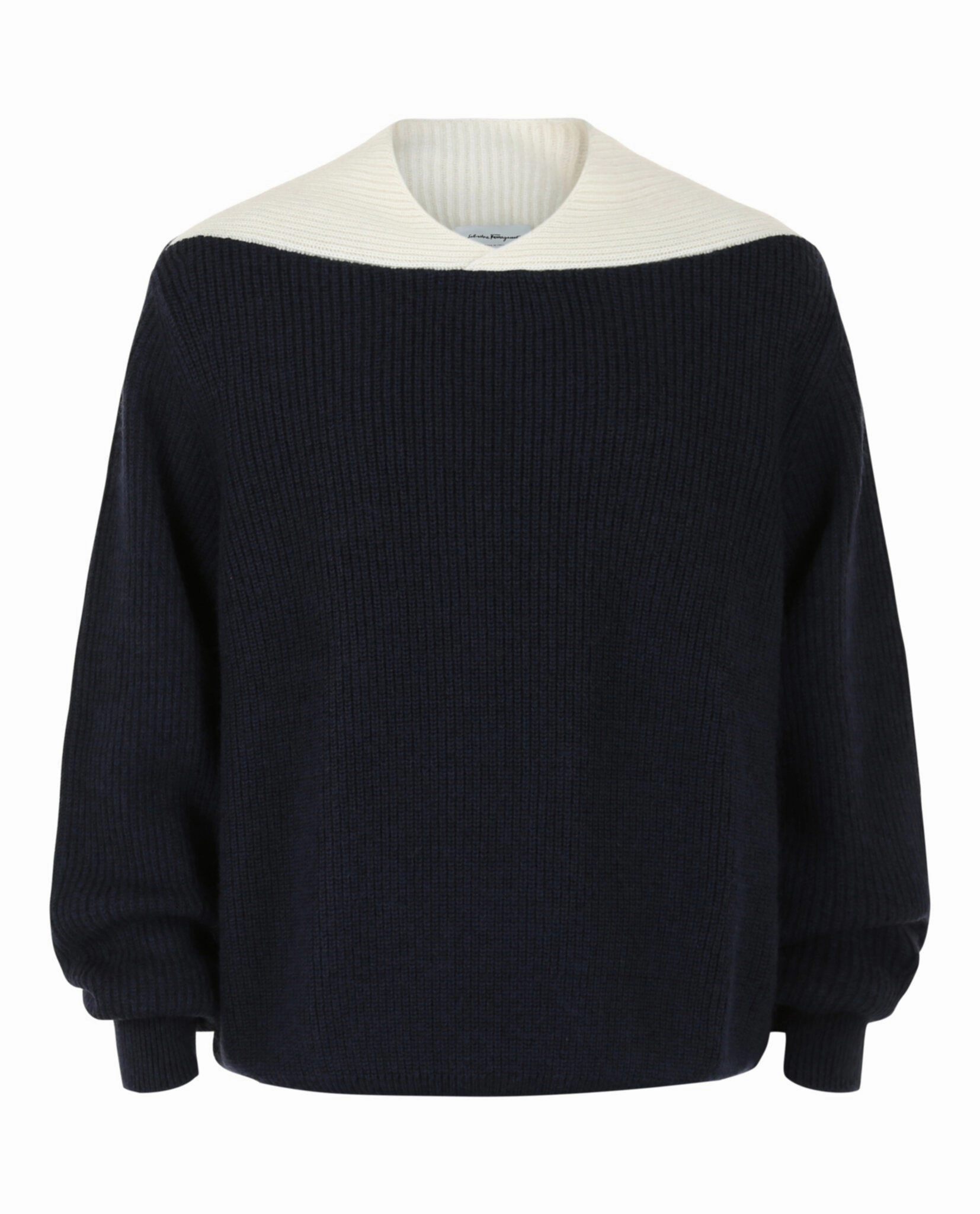 Two-Tone Knit Sweater