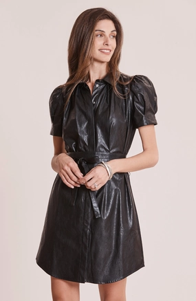 Tyler Boe Veronica Leather Dress - Black maxi dresses clearance