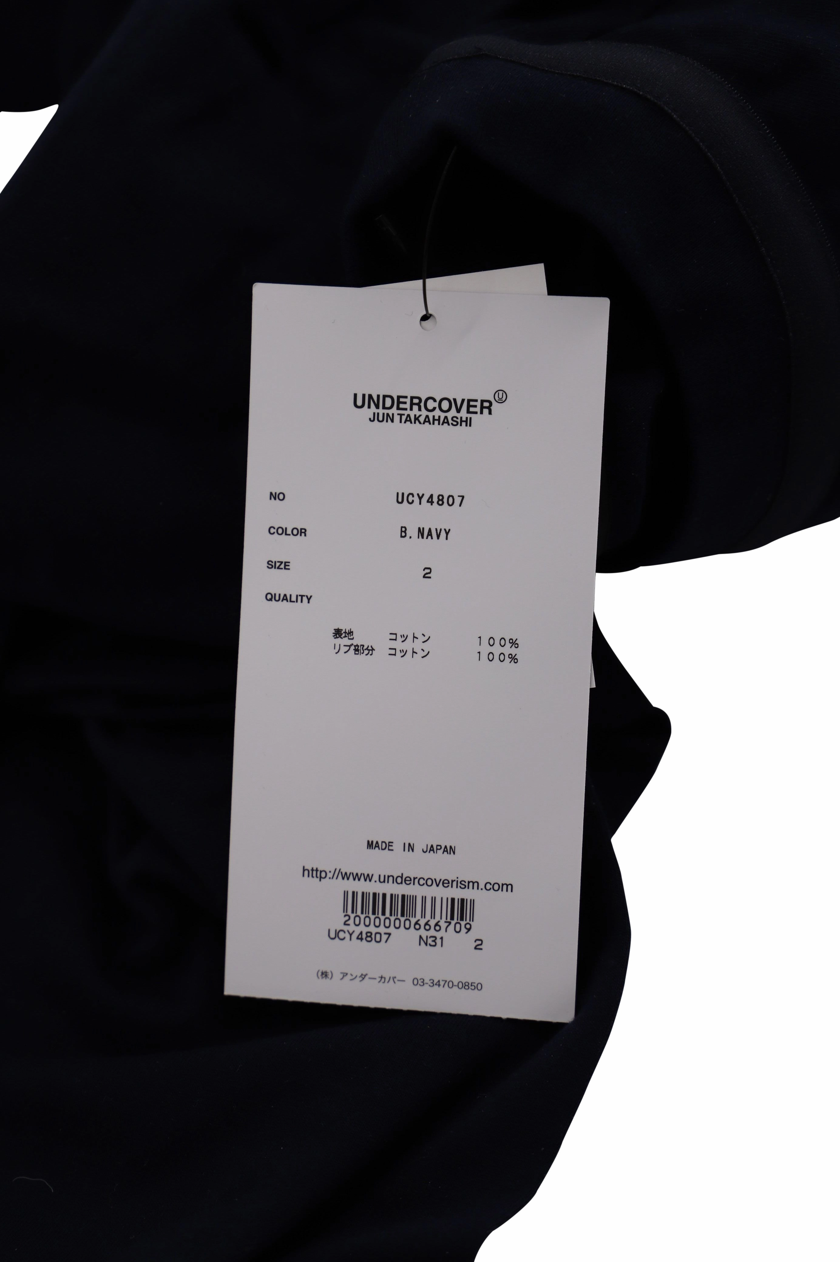 Undercover Long Sleeve Sweatshirt in Navy Blue Cotton