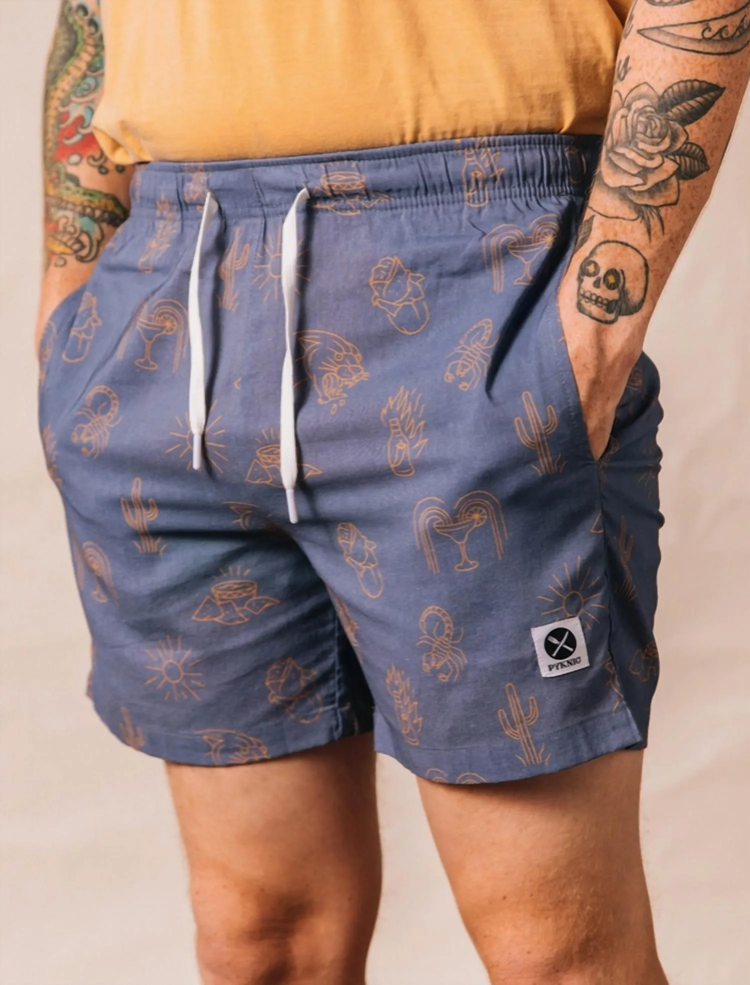 Unisex - Adios Burritos Walk Short In Chambray Blue