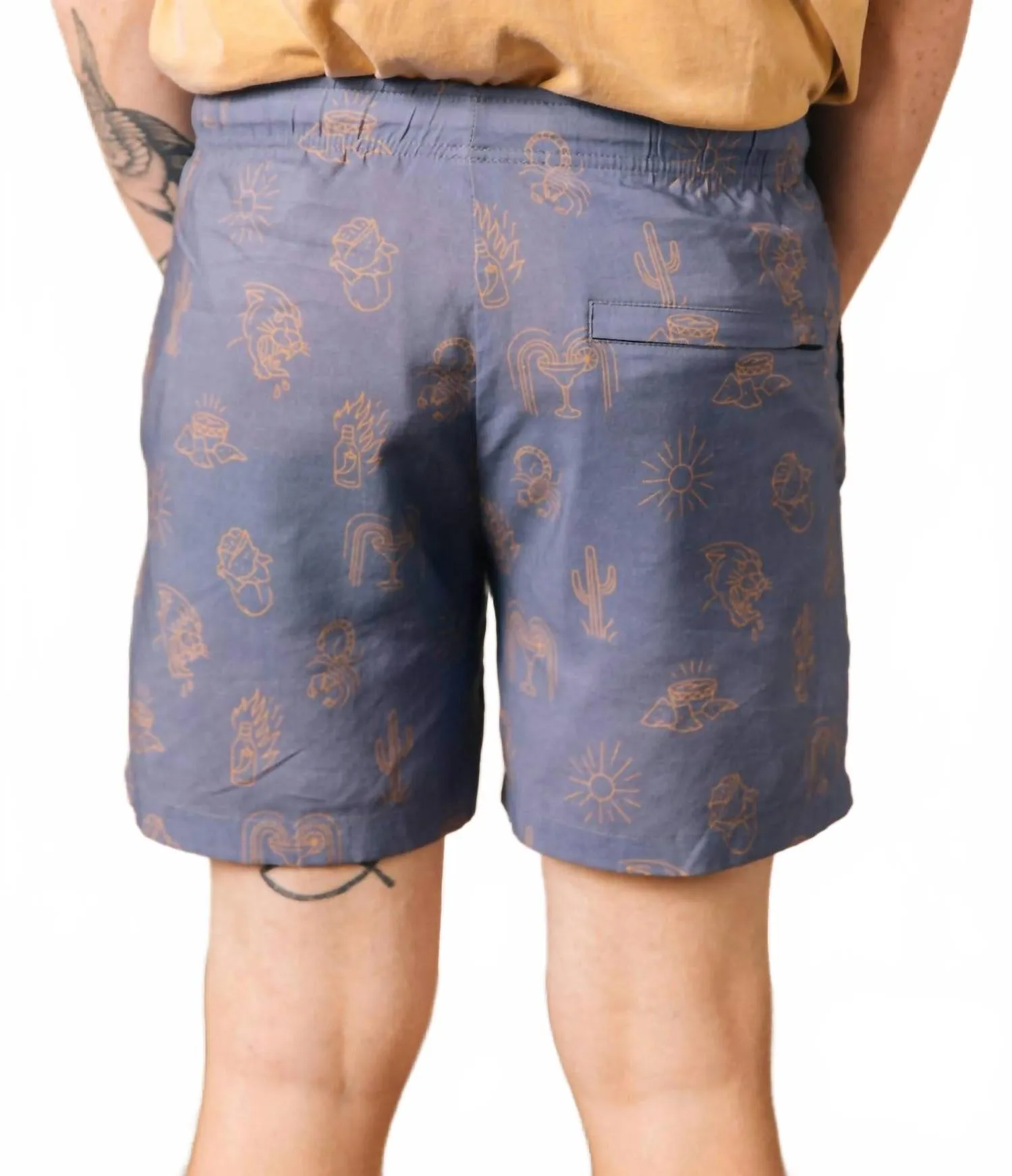 Unisex - Adios Burritos Walk Short In Chambray Blue
