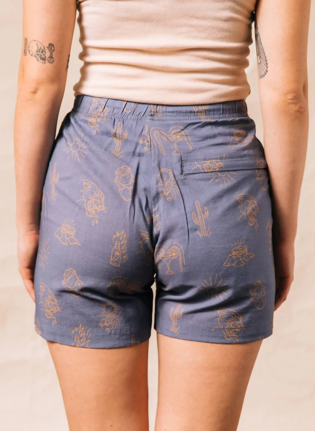 Unisex - Adios Burritos Walk Short In Chambray Blue